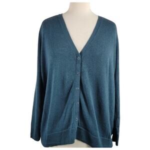 Boden Wool Blend Cardigan Sweater dark teal Size Small